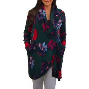 Cuddl Duds Fleecewear Stretch Shawl Collar Cardi Wrap 11037